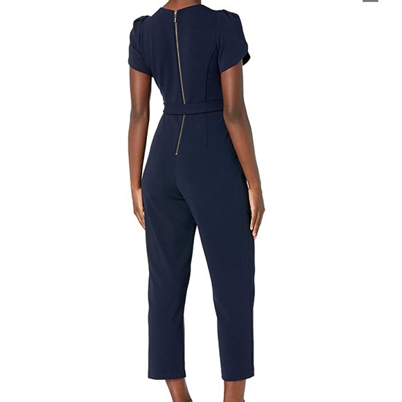 Calvin Klein Navy Cropped Jumpsuit 6 , 12 NWT - Picture 2 of 5